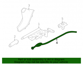 Parking brake cable left BMW 4 F32/33/36 14-20