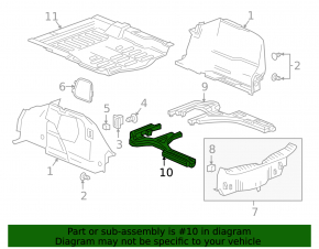 Left trunk foam Chevrolet Cruze 16 - missing fragment