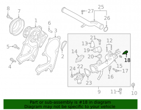 Coolant Temperature Sensor Hyundai Palisade 20-25 3.8