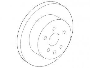 Rear left brake disc for Lexus IS 14-15 with perforation