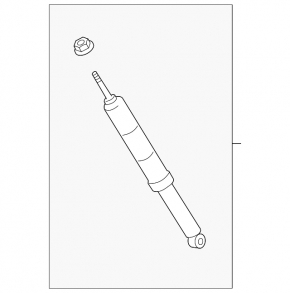 Rear left shock absorber for Toyota Land Cruiser 24-26