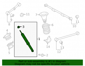 Rear left shock absorber for Toyota Land Cruiser 24-26