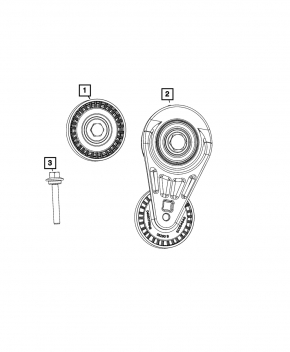 Tensioner roller drive belt Jeep Cherokee KL 14- 2.0T
