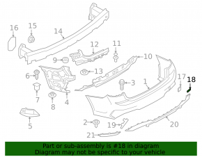 BMW 3 G20 19-22 Rear Bumper Tow Hook Cap Lower, M Sport