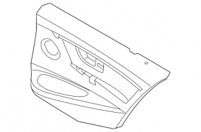 Door trim card rear right BMW 3 F30 12-18 black with gray insert