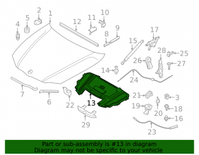 BMW 3 E90 E92 07-12 Hood Insulation