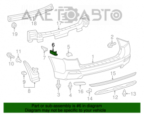 Rear bumper mount center right Toyota Highlander 08-13 breakage of mount