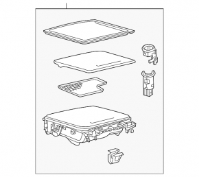 Pocket of the central console VW Passat b8 16-19 USA gray under a tree