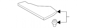 Right trunk lid for Lexus UX250h 19-22 without subwoofer