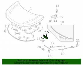 Mitsubishi Outlander Sport ASX 20-25 Hood Lock