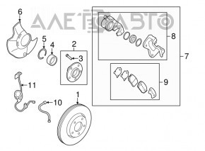 ABS sensor front right Kia Optima 11-13 prerest