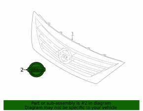 Nissan Versa 12-19 USA Grille Emblem