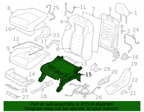 Subaru Forester 19-24 SK driver's seat longitudinal adjustment motor with bracket, without frame