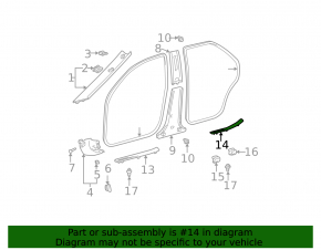 Rear left door sill trim for Toyota Camry v30 2.4