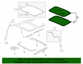 Honda CRV 17-22 sunroof assembly, gray curtain, scratches on the glass