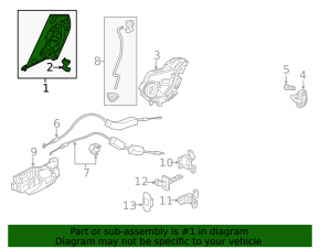 Door handle outer rear left Honda HR-V 16-22