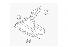 Mudguard liner front left Audi Q5 80A 18-24 3.0T