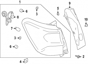Subaru Forester 25-26 right outer fender light
