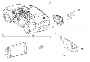 Toyota Rav4 19-25 center console USB hub