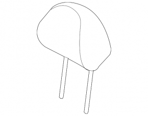 Front left headrest for Hyundai Sonata 11-14, gray, dry-cleanable