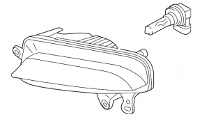 Left fog light for Audi A5 2008-2016