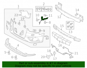 Front bumper mount left Audi A3 8V 16-18 e-tron