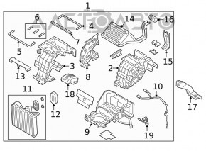 Interior Air Temperature Sensor Kia Niro 17-22