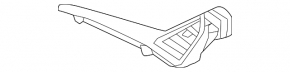 Front panel air duct deflector right Hyundai Santa FE Sport 13-18 with wood insert