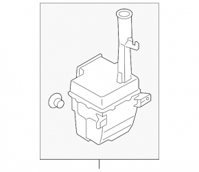 Kia Optima 11-15 windshield washer reservoir without cap and sensor