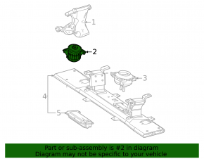 Left engine mount for Mercedes GLE 580 20-26 4.0