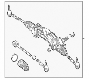 Steering rack Mercedes C-class W205 300/400 15-21 electric, RWD