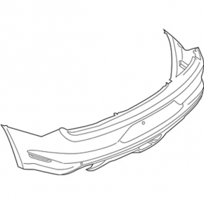 Rear bumper bare Ford Mustang mk6 15 - for parking sensors