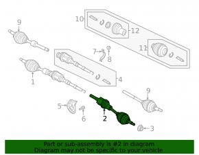 Front left half-shaft drive for Ford Ecosport 18-20 2.0