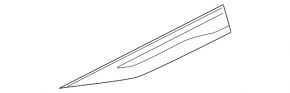 Front left fender molding for Land Rover Range Rover Evoque 19-23, gloss black