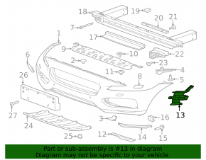 Front bumper air duct right Jaguar F-Pace X761 17-20 Sport