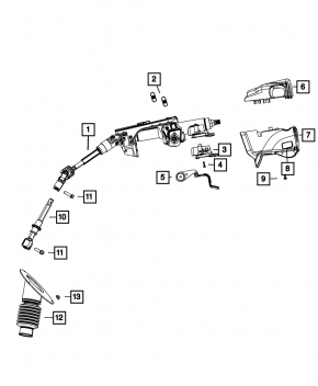 Steering column with cardan shaft Dodge Grand Caravan 11-20