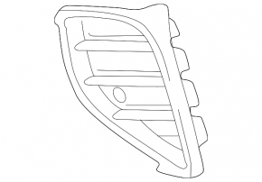 Right front bumper grille for Volkswagen ID.4 21-22, dark gray, with parking sensors