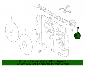 Left cooling fan motor for Toyota Rav4 13-18