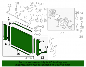 Radiator cooling water Lexus NX200t NX300 15-21