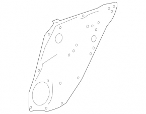 Window lift panel with mechanism, rear right Mercedes W164 ML