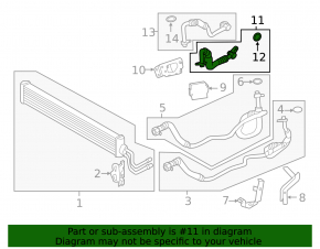 BMW 5 Series F10 14-16 3.0T N55 AWD Automatic Transmission Cooling Pipe, Short