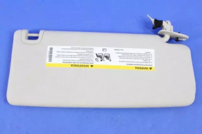 Left visor Chrysler 200 15-17 gray without backlight, without hook