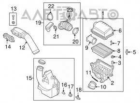 Air filter housing assembly Hyundai Elantra AD 17-20 2.0