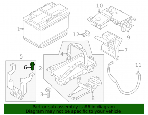 Battery bracket 12V Polestar 2 21- plastic