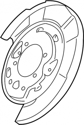 Brake Disc Cover Rear Right Infiniti Q50 14-20 Without Parking Brake Mechanism