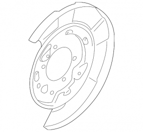 Brake Disc Cover Rear Right Infiniti Q50 14-20 Without Parking Brake Mechanism
