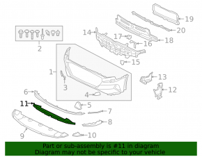 Audi E-Tron 19-23 front bumper lower absorber for radar, Quattro