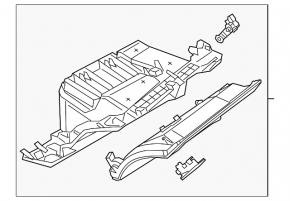 Audi E-Tron 19-23 glove compartment, black