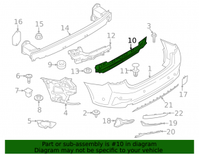 Rear bumper bracket central BMW 3 G20 19-