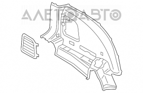 Trunk arch trim lower right Mini Cooper Countryman R60 10-16 black